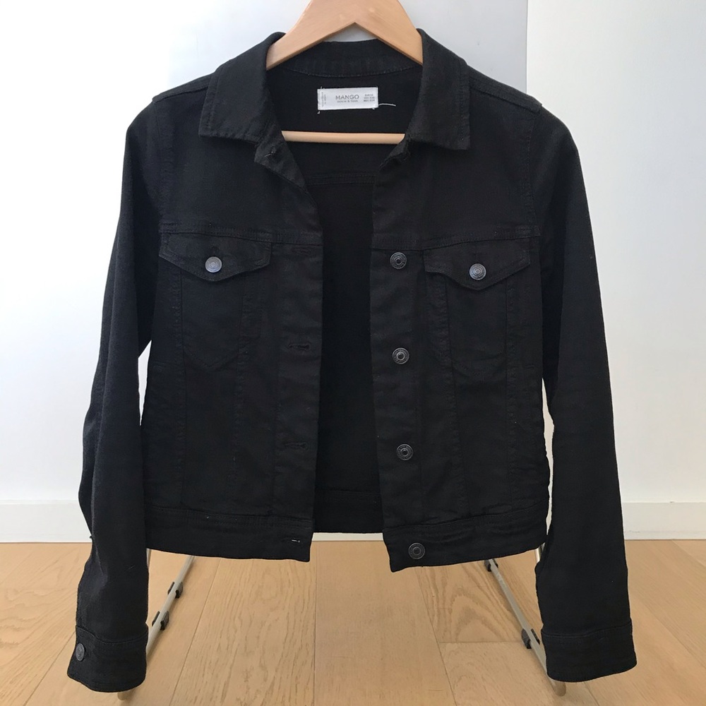 Mango back denim jacket
